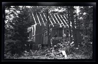 [Elliston Perot Morris Jr. and Marriott Canby Morris Jr. in an unfinished house], Pocono Lake, [PA] [graphic].