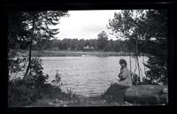 [Woman near] Pocono Lake, [PA] [graphic].