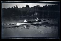 [Boat with four passengers], Pocono Lake, [PA] [graphic].