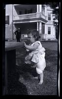 [Janet Morris] with Asa S. Wing in background [131 W. Walnut Lane, Philadelphia] [graphic].