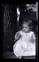 Janet Morris at seat around Ash Tree 131 [W. Walnut Lane, Philadelphia] [graphic].