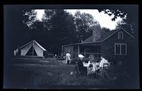 [Group outside a cabin] Pocono Lake [PA] [graphic].