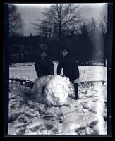 [Elliston Perot Morris Jr. and Marriott Canby Morris Jr. rolling large snowball] [graphic].