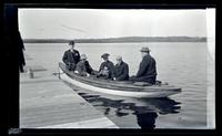 [Canoe with five passengers], Pocono Lake, PA [graphic].