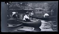[Launching the canoes], Rancocas Creek, NJ [graphic].