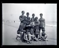 [Group in bathing attire], Boys Parlors Camp, Wildwood, NJ [graphic].