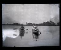 [Two canoes on the river, Maurice River, New Jersey] [graphic].