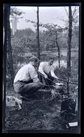 [Man and woman around a campfire] New Lisbon, NJ or Willow Grove, PA [graphic].