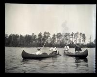 [Two canoes on the river, Atsion River, New Jersey] [graphic].