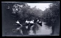 [Four canoes on], Rancocas Creek, NJ [graphic].