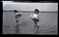 [Elliston Perot Morris Jr. and Marriott C. Morris Jr. with sailboats, Sea Girt] [graphic].