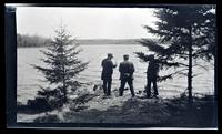 [Three men on the lake shore], Pocono Lake, PA [graphic].