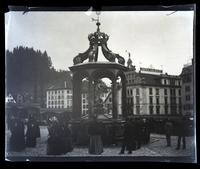 [Lady Fountain in city square, Einsiedeln, Switzerland] [graphic].