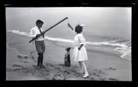 [Boy and girl with dog, Sea Girt] [graphic].