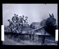 [Group in a wagon], canoeing, Egg Harbor River, NJ [graphic].