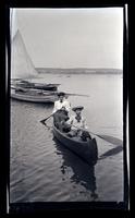 [Jane Rhoads Morris and Elliston Perot Morris Jr. canoeing], Sea Girt, NJ