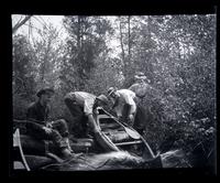 [Launching the canoes, Atsion River, New Jersey] [graphic].