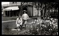 [Elliston Perot Morris Jr. and Marriott Canby Morris Jr. in yard, Avocado, Sea Girt] [graphic].