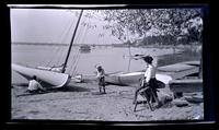 [Boats on lakeshore], Sea Girt, NJ [graphic].