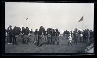 [Crowd with flagpoles, Sea Girt, NJ] [graphic].