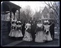 Wedding Group. [Sarah W. Perot & Richard M. Lea's wedding group at 254 W. Walnut Lane] [graphic].