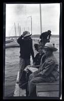 [Marriott Canby Morris Jr., Helen Dickey Potts, and Elliston Perot Morris Jr. on a dock], Sea Girt, NJ [graphic].