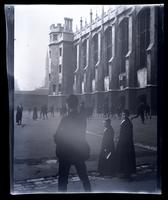 [Group in a courtyard, probably London] [graphic].