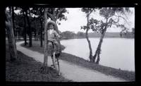 [Marriott Canby Morris Jr. on bicycle, Sea Girt] [graphic].