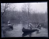 [Men and women paddling canoes, Egg Harbor River, New Jersey] [graphic].