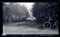 [View of a bicycle on a dirt road], Audubon [graphic].