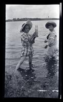 [Marriott Canby Morris Jr. and Helen Dickey Potts wading] Sea Girt, NJ [graphic].