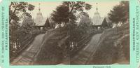 [Rustic pavilion on Reservoir Hill at Fairmount Water Works, Philadelphia] [graphic] / M.P. Simons, 1320 Chestnut St., Philadelphia. Landscape and portrait photographer.