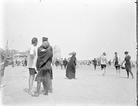 [Beach scene, with boardwalk, New Jersey?] [graphic].