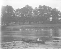 [Man canoeing, Fairmount Park] [graphic].