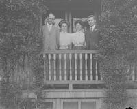 [Portrait of two men and two women on a porch on Righter Street, Manayunk] [graphic].