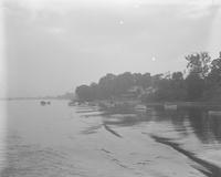 [River scene, with a house and small boats] [graphic].