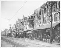 [Main Street, 4300 block with patriotic bunting, Manayunk] [graphic].