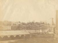 Wire Bridge (Fairmount). From the southeast in the spring of 1855. [graphic] / McClees.