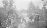 [Group with tennis rackets on lawn of Mount Equity, Pennsdale, Pa.] [graphic].