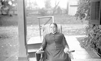 [Hannah Mary S. Taylor sitting on the porch of Mt. Equity, Pennsdale, Pa.] [graphic].