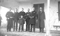 [John H. Webster, Sr., with his five sons and grandson, on the porch of Stouton, Philadelphia, Pa.] [graphic].