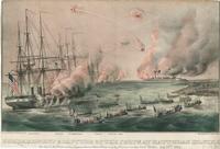 Bombardment & capture of the forts at Hatteras Inlet, N.C. By the U.S. fleet under Commander Stringham and the forces under Genl. Butler, Aug. 27th 1861. [graphic].
