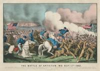 The Battle of Antietam, Md. Sept. 17th 1862. [graphic] : This splendid victory was achieved by the "Army of Potomac," commanded by their great general Geo. B. McClellan over the rebel army under Lee Jackson and a host of others utterly routing and compell