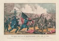 The great battle of Murfreesboro, Tenn. _ Jany. 2nd 1863. Between the Union forces, under Genl. Rosecrans, and the rebel army under General Bragg. [graphic] : This was one of the greatest battles of the war commencing on the 31st December 1862 and after t