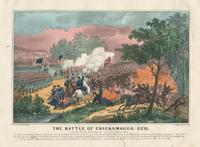 The Battle of Chickamauga, Georgia. fought on the 19th and 20th of September 1863. [graphic] : Genl Rosecrans having advanced the "Army of the Cumberland" into Northwestern Georgia, was attacked by the Rebel army in overwhelming numbers under Bragg, Longs