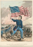 The old flag again waves over Sumter Raised by Capt. Bragg of Gen. Gillmore's Staff on the 18th February 1865. [graphic].