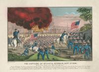 The capture of Atlanta, Georgia, Sept. 2d. 1864 by the Union Army, under Major Genl. Sherman. [graphic] : On the 30th August, the Union Army, by the masterly strategy of Genl. Sherman, made a rapid flank movement, cutting the rail road south of the city; 