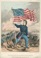 The old flag again waves over Sumter raised by Capt. Bragg of Gen. Gillmore's staff on the 18th February 1865. [graphic] / F. Fuchs.