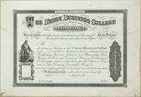 The Union Business College [certificate] [graphic].