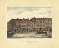 S.W. corner 8th & Chestnut Street, 1851. [graphic] / B.R. Evans.